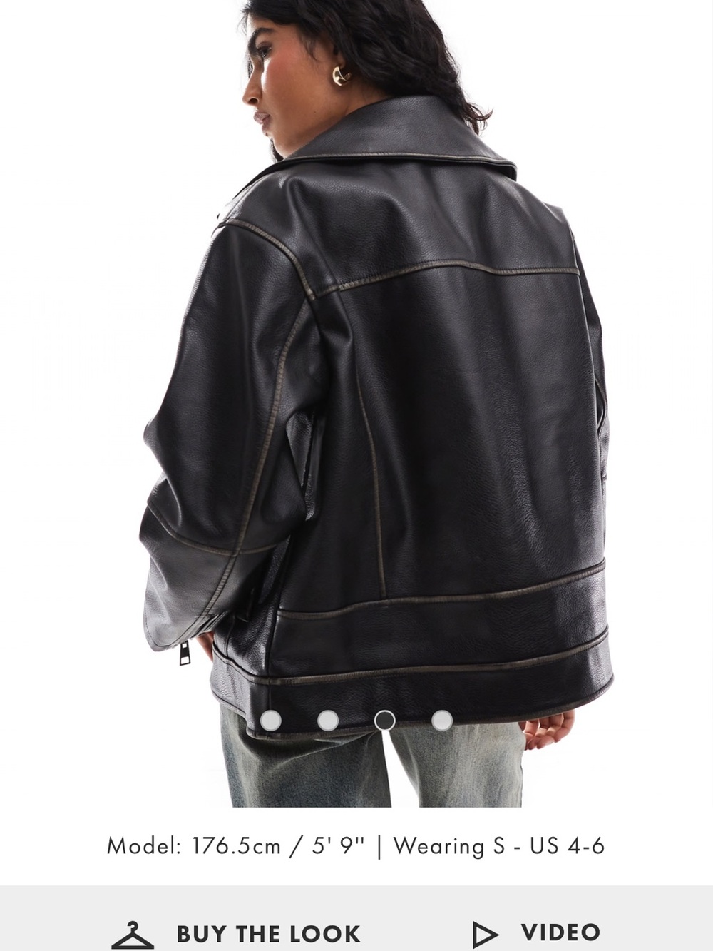 ASOS Black Faux Leather Moto Jacket